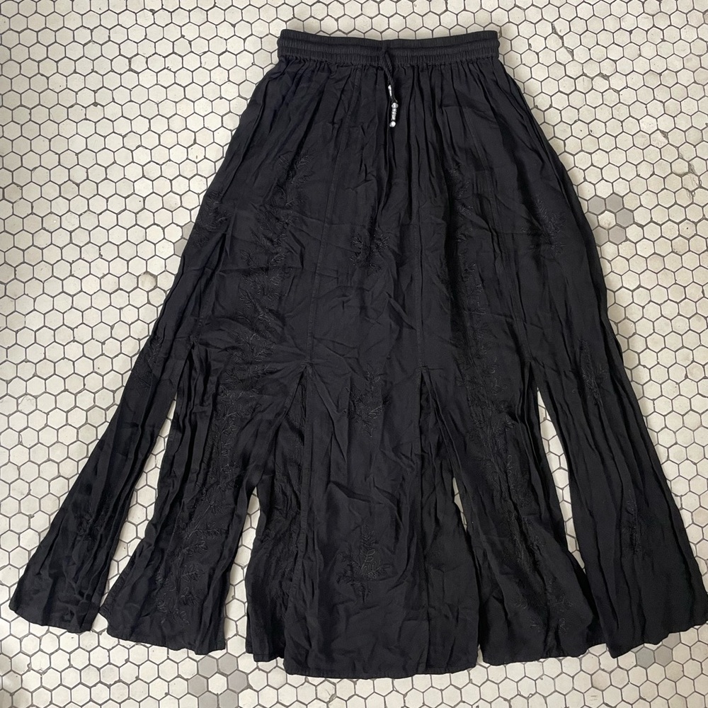 Fabulous Skirt Free Size Black Vintage Maxi Fairy Grunge Witchy Goth Whimsical